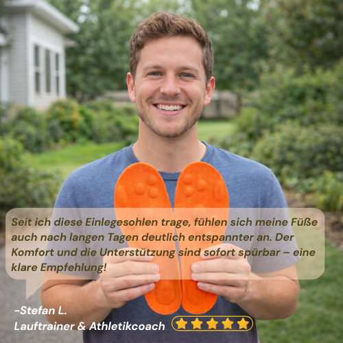 KomfortSohle Pro -Elastische Einlegesohlen mit Fußgewölbe-Stütze - Luviamo