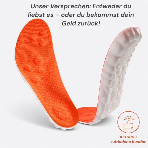 KomfortSohle Pro -Elastische Einlegesohlen mit Fußgewölbe-Stütze - Luviamo